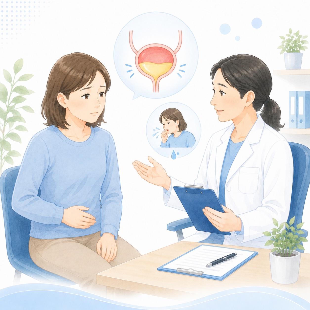 咳やくしゃみで尿が漏れる女性へ｜尿漏れの原因・治療・受診の目安