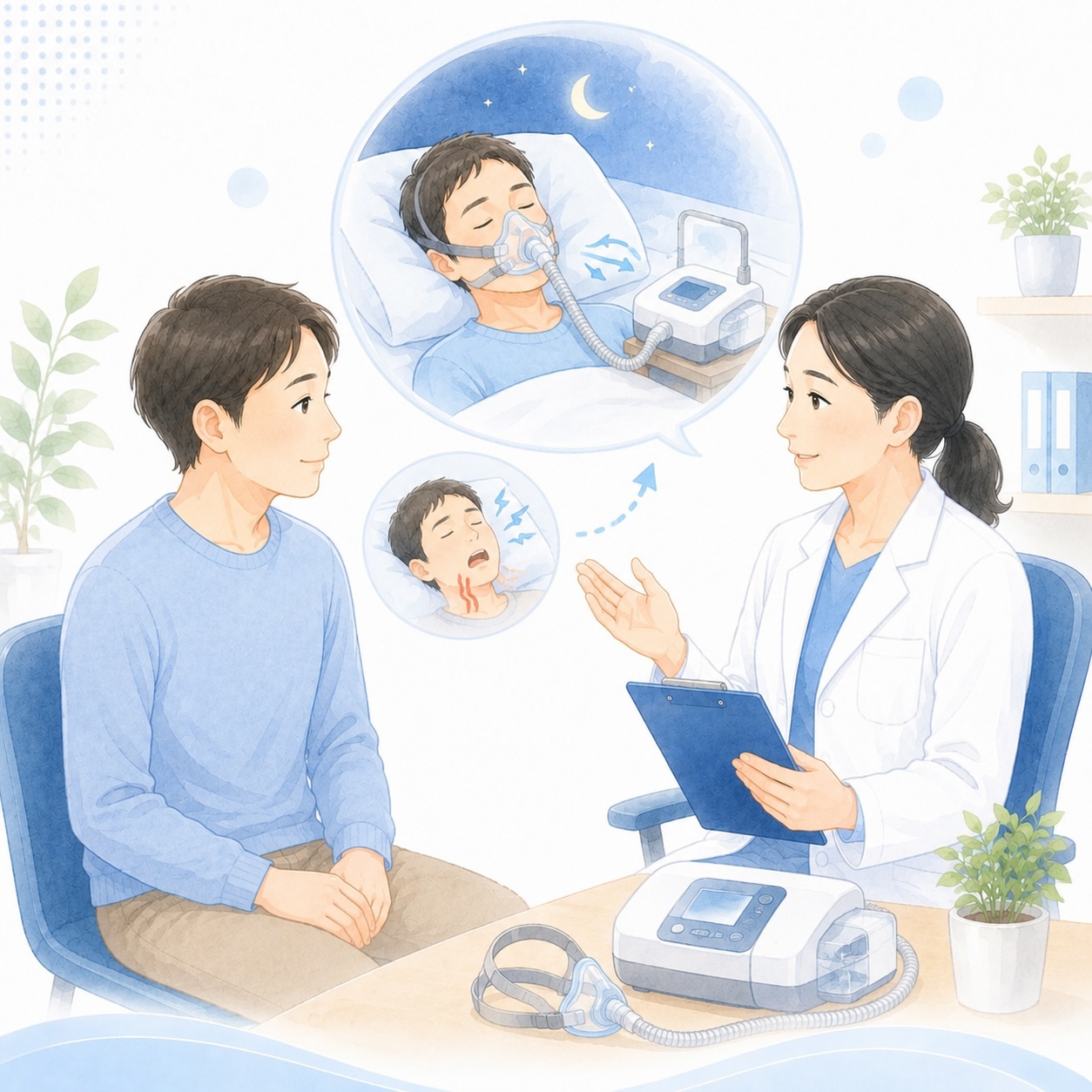 いびき・日中の眠気は睡眠時無呼吸症候群かも｜原因・検査・CPAP治療を解説