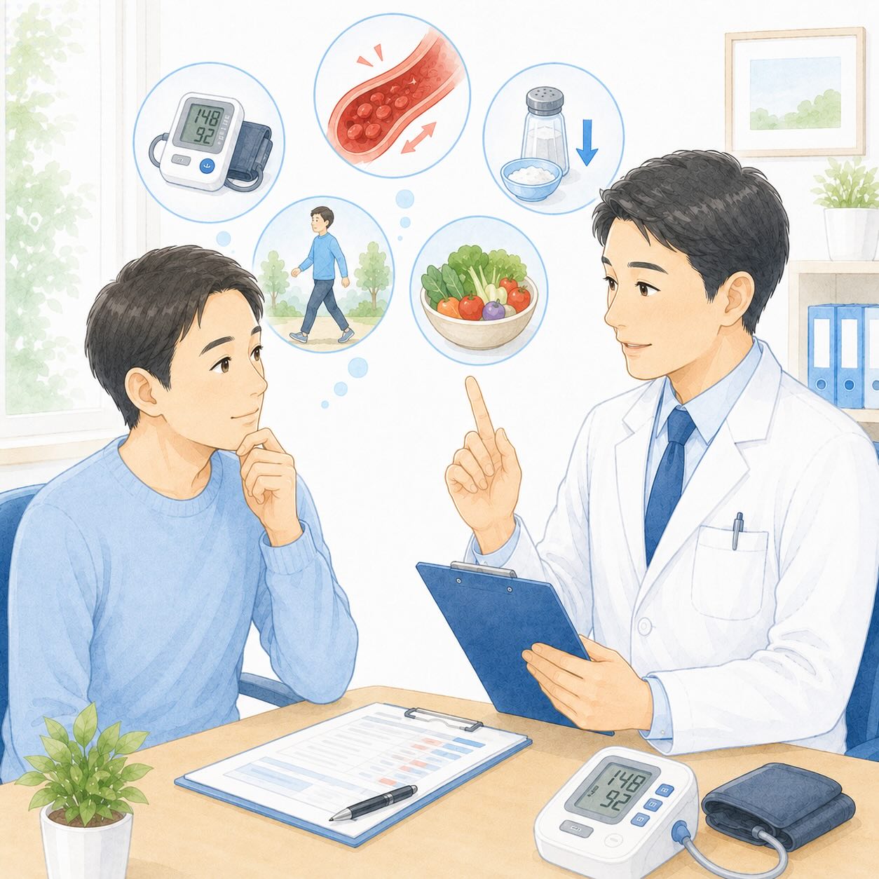 健診で血圧が高いと言われたら｜高血圧の基準・原因・受診の目安をわかりやすく解説