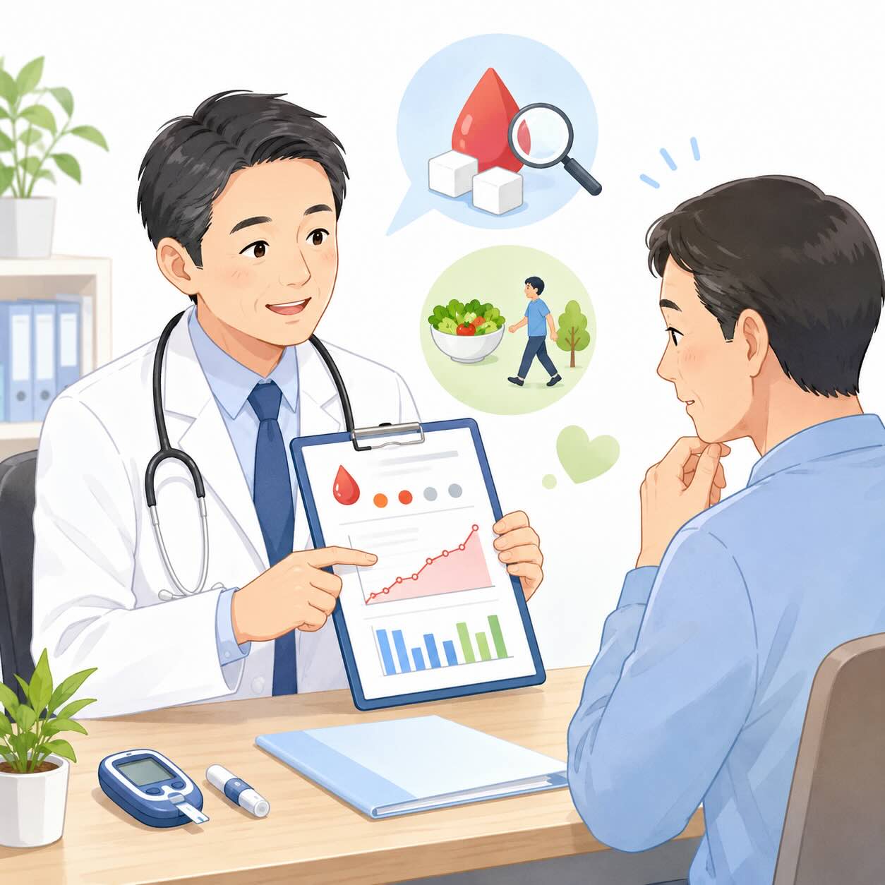 健診でHbA1cが高いと言われたら｜糖尿病予備群・糖尿病の目安、再検査・治療を解説