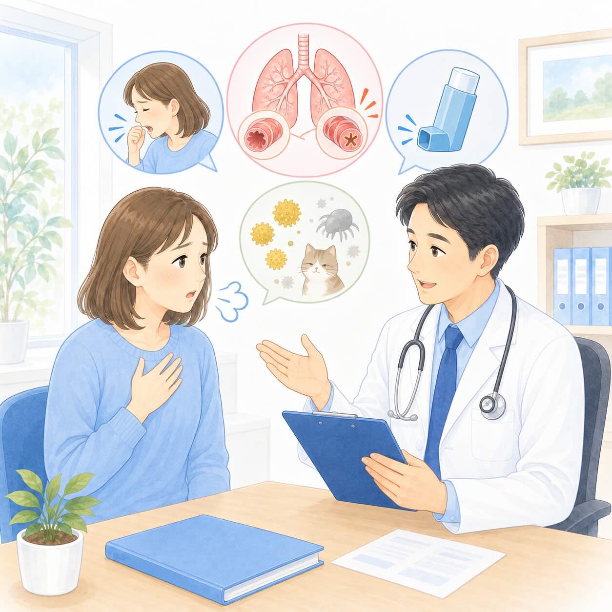 気管支喘息とは？咳・息苦しさ・ゼーゼーする症状、原因・検査・治療を解説
