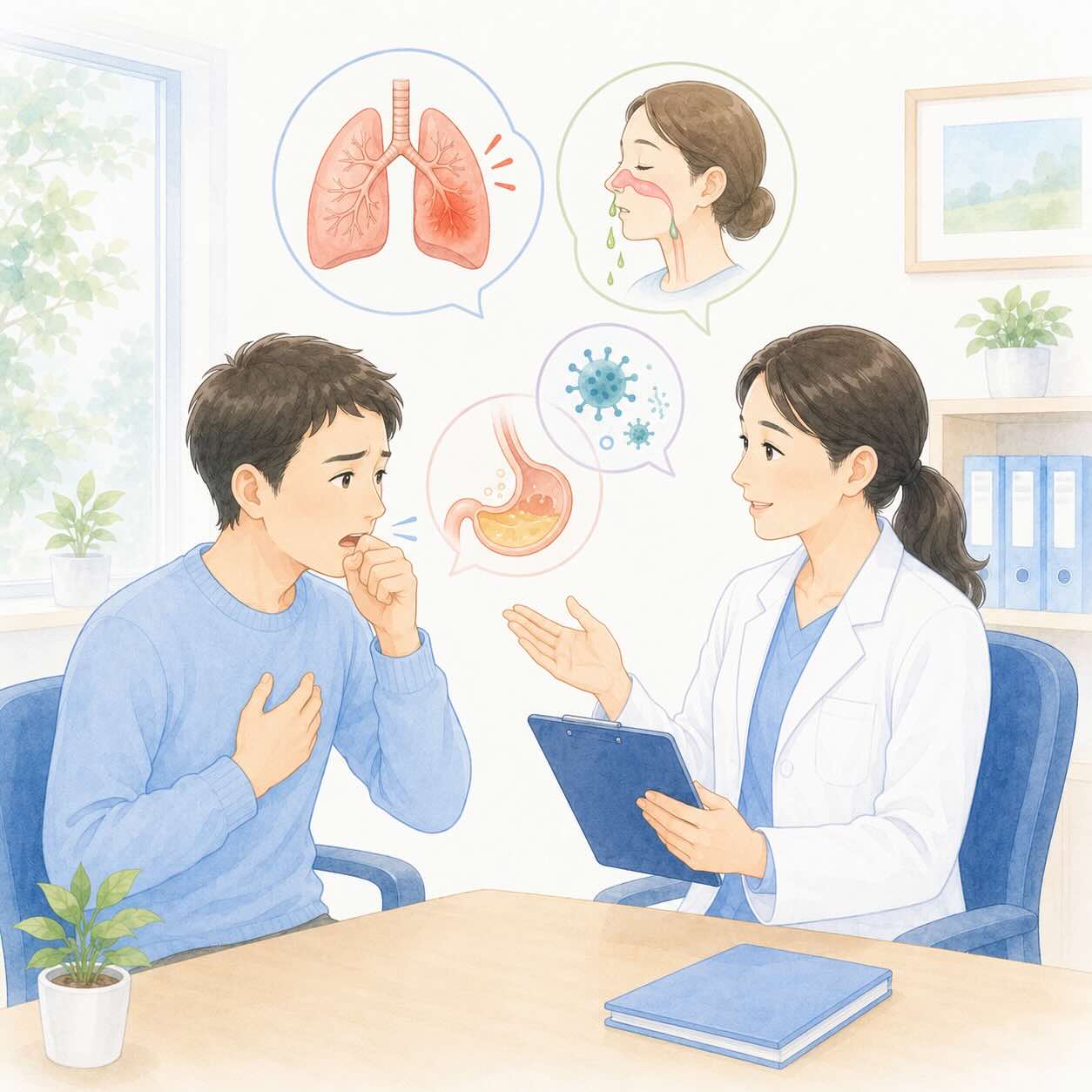 咳が長引く原因は？3週間以上続く咳で考えられる病気・受診の目安を解説